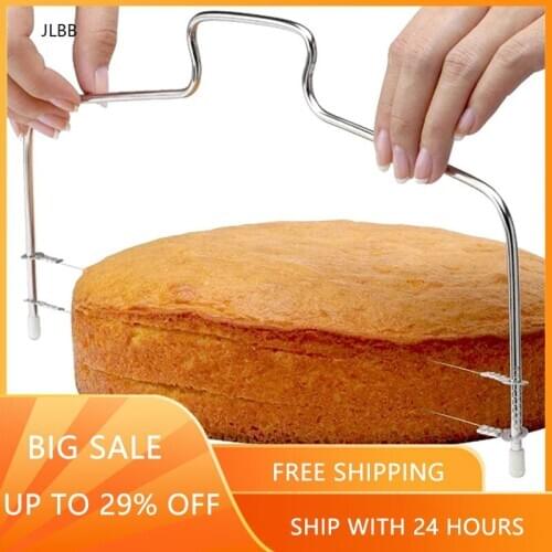 1PC Double Line Cake Cut Slicer Adjustable Stainless Steel Device Cake Decorating Mold DIY Bakeware Kitchen Cooking Tool