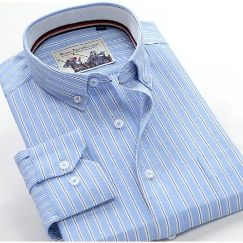 6xl 7xl 8xl 9xl 10xl Mens business casual classic plaid long sleeve 2021 spring and autumn new loose shirt Brand clothing