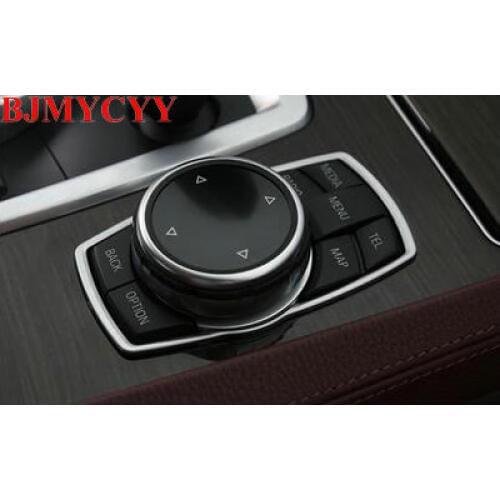 BJMYCYY Automobile multimedia button ABS decoration frame for BMW 1 3 5 Series 3 Series GT X1 X3 X4 X5 X6