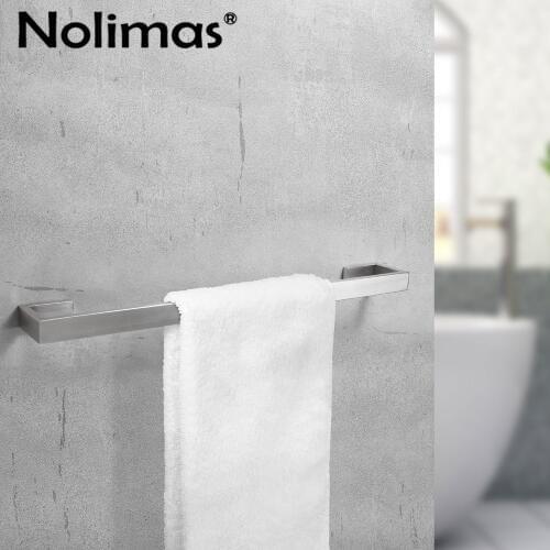 2018 Stainless Steel Single Towel Bar Towel Rack Holder Nickel Brushed Wall Mounted Single Fashoin Bathroom Accessories