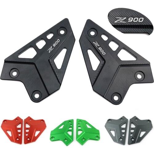 For Kawasaki Z900 2017-2019 CNC Aluminum Foot Peg Heel Chain Guard Cover Protector Rearset Footrest Protector