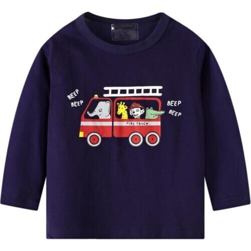 Boys Long Sleeve T-shirt Kids New Korean Girl Autumn Baby Tops Childrens Cotton Baby