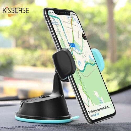 KISSCASE 360 Degree Adjustable Car Sucker Phone Holder GPS Disc Holders 3 in 1 Car Phone holder держатель для телефона в машину