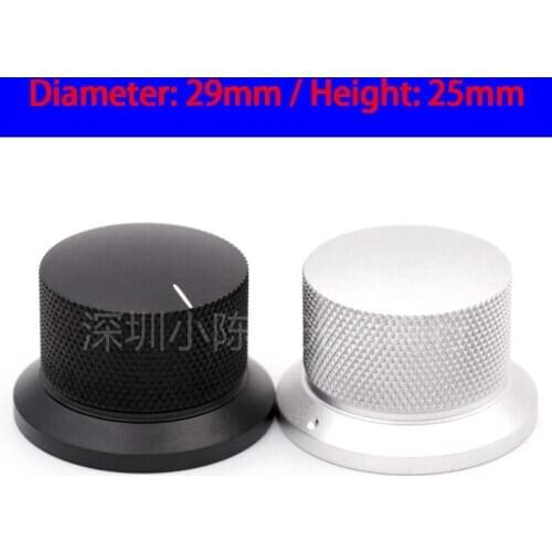 KYYSLB 38x25mm CNC Machined Aluminum Volume Potentiometer Knob Tube Amplifier CD Machine Case Knob