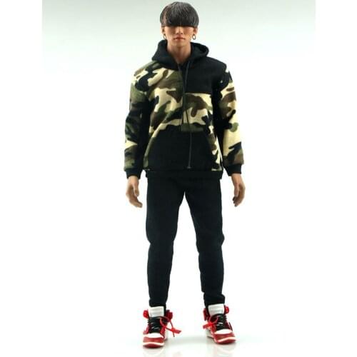 1/6 Scale FA009 Sweatshirt Shorts Pants Camouflage Stitching Clothing Model Male Figure Clothes Accessory for 12'' Action Fgure