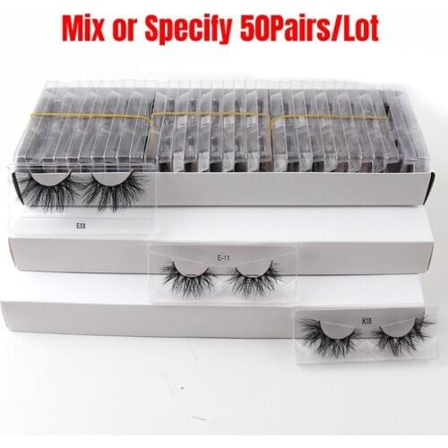 False Eye Lashes Wholesale 50Pairs 3D Mink Eyelashes Natural Thick Eyelash Wispy Makeup Fluffy Fake Lash In Bulk