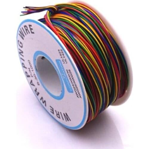 One Roll 8 Colors 30A Wire Wrapping Wire Tinned OK Line PCB Flying Jumper Wire Electrical Wire Insulation Cable PCB Soldering