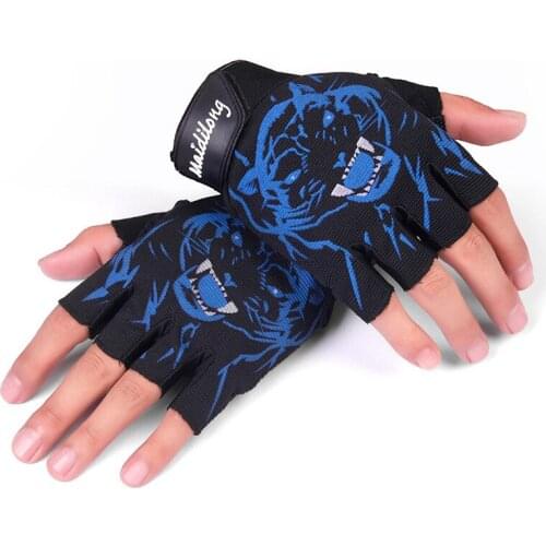 Cycling Gloves New Men And Women Lovers Half Finger Gloves Short Finger Gloves Breathable Thin Anti-Slip Sunscreen Gloves 3 Colo