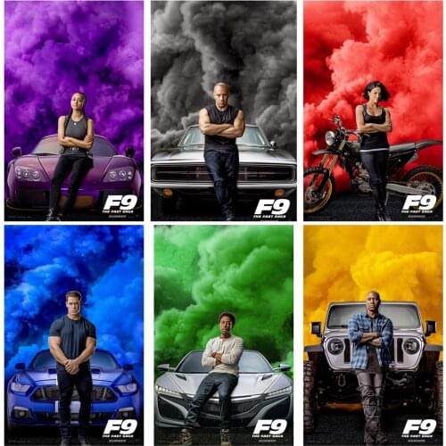 Modern Poster Fast & Furious 9 Movie Poster Art Picture Fast and Furious 9 Home Decoration Living Room Decoration Wall Sticker