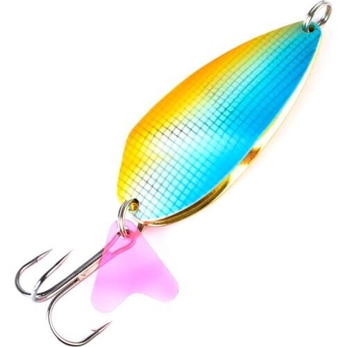 FTK Metal Fishing Lure Spinner Baits Carp Double Spoon Lures With Treble Hook 25g 30g 35g Jigging Hard Bait For Pike Fishing