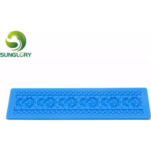 Flower Pattern Silicone Lace Mat Sugar Craft Baking Mold Moldes De Silicona Border Cake Lace Mold Fondant Cake Decorating Tools