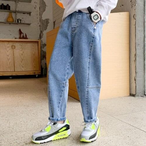 Blue Baby Spring Autumn Jeans Pants For Boys Children Kids Trousers Clothing Teenagers Gift Home Outdoor High Quality