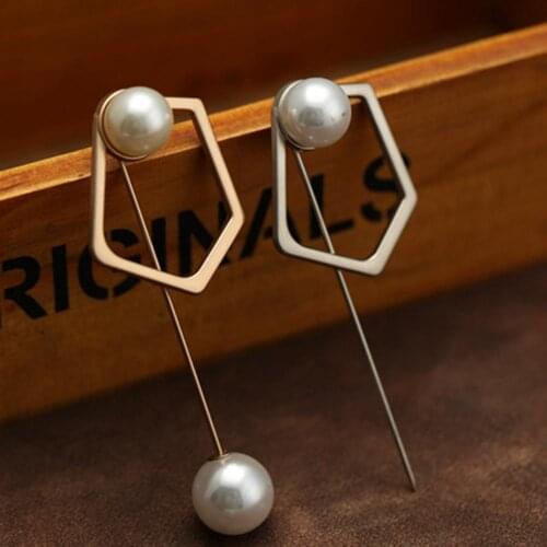 Women Faux Pearl Lotus Leaf Geometric Brooch Pin Cardigan Shawl Clip Accessory Gift Prevent Exposure Brooches for Women