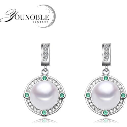Genuine Natural Stone Pearl Earring Women,trendy Cute 925 Silver Earring Daughter Birthday Gift