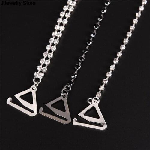 1pair Plated Metallic Sexy Rhinestone Bra Straps For Women Elegant Crystal Bra Shoulder Lingerie Accessories HOT