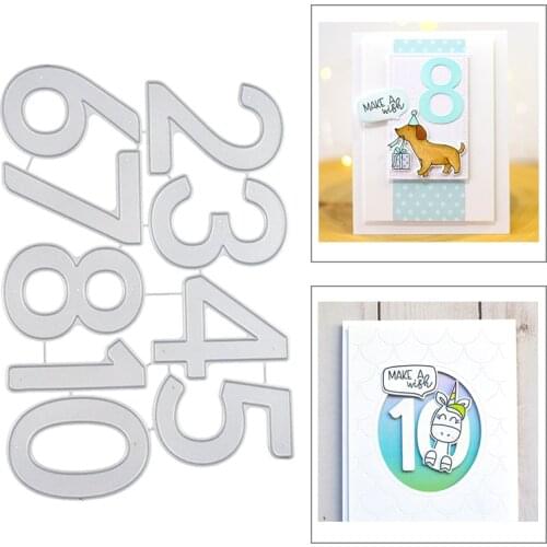 2021 New Arabic Numerals Metal Cutting Dies For DIY Craft Making Digital Greeting Card and Paper Scrapbooking Album No Stamp Set