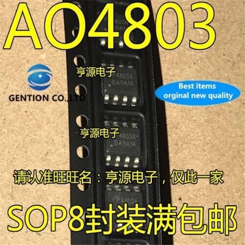30Pcs AO4803 AO4803A 4803 4803A SOP-8 in stock 100% new and original