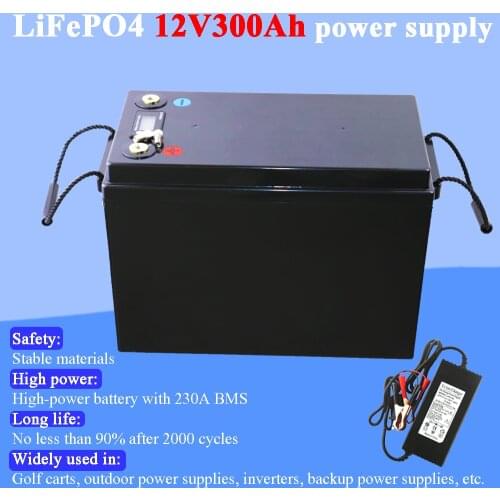 Land Voyager 12V 200Ah 280Ah 300Ah LiFePO4 battery pack with 150A BMS 12.8v battery for E-scooter RV Solar Energy storage system