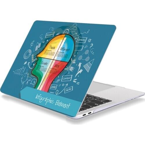 Left Right Brain Pattern Laptop Case For Apple MacBook Retina Air 12 13.3 New Pro 15.4 16 inch Cover shell