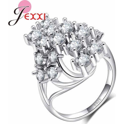 Band Designer Elegant 925 Sterling Silver Wedding Cubic Zircon Rings For Woman Accessory Proposal Band Ring Bijoux Gift