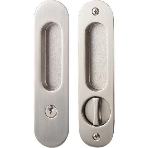 European Indoor Door Locks Kitchen Sliding door hook lock Balcony Toilet Door handle Lock Invisible Recessed Locks