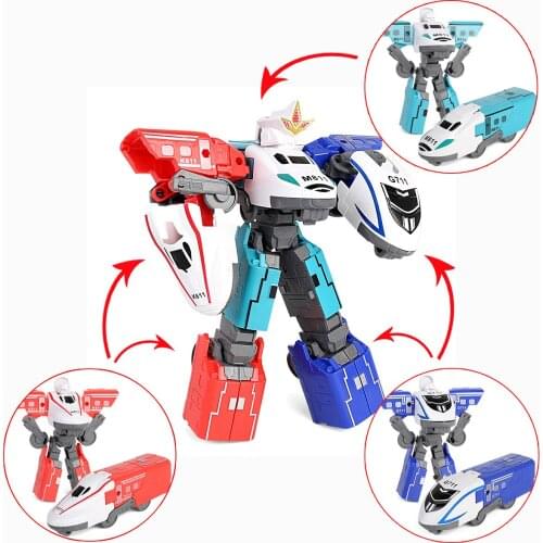 New Robot 3 in 1 Transformation Toys Deformation Action Figure Merge Car Train Children Cartoon Animation Model Set Gifts Boys