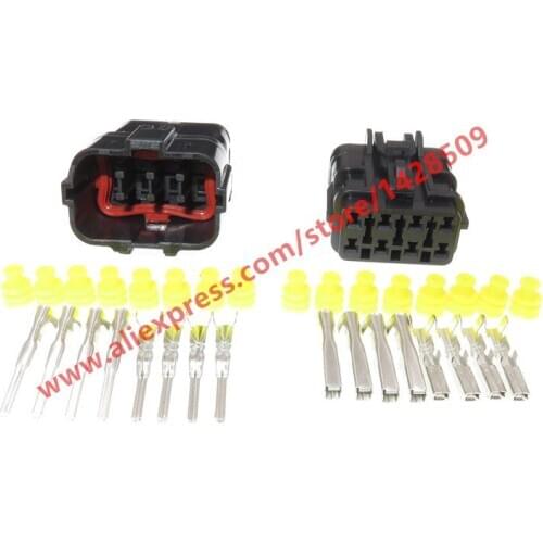 KET 5 Sets Kit 8 Pin MG640341 MG610339 Female Male Waterproof Electrical Wire Connector Plug Auto Connectors
