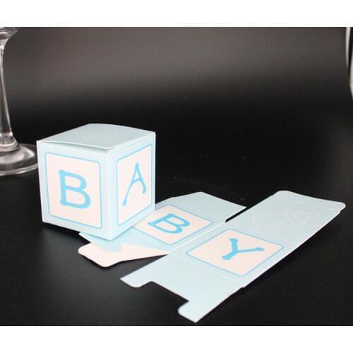 Candy box bag chocolate paper gift box square for Birthday Wedding Party Decoration craft DIY favor baby shower Wh