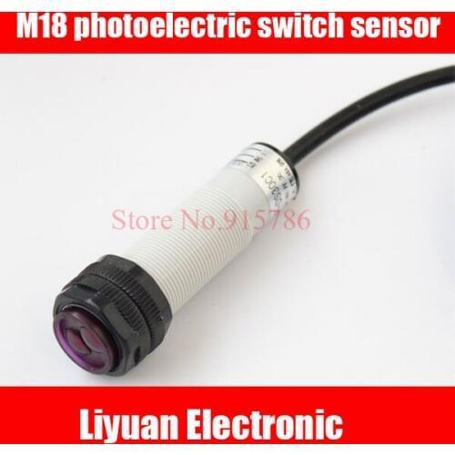 M18 photoelectric switch sensor / E3F-DS30C1 30cm adjustable diffuse photoelectric switch for black objects transparent object