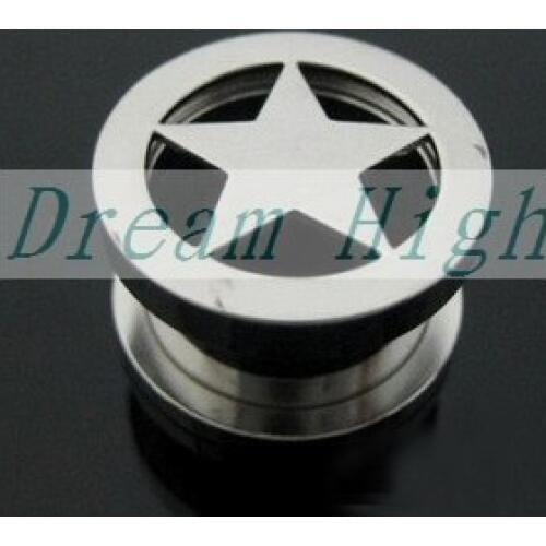 Fashion Star ear expander Ear Piercing Mixed style body Jewelry 316L Surgical steel 24pcs/lot promotional gift