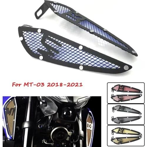 Motorcycle Air Inlet Intake Hole Protector Cover Air Intake Mesh Inlet Decorative Guard Cover For Yamaha MT-03 MT03 2018-2021