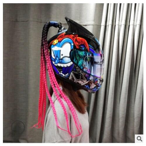 Motorcycle helmet half full face helmet type four seasons summer safety helmet locomotive racing corner