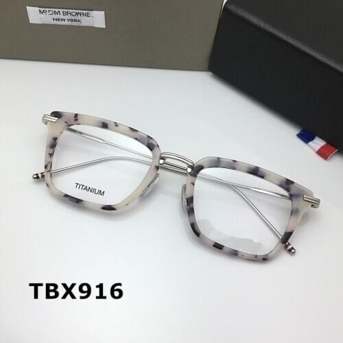 Tom Brand New York TBX916 Fashional Square Eyeglasses metal Frame Men Women Classic Optical Prescription Eyewear Original box