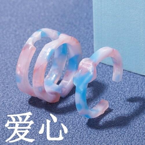 New Fashion Couples Ring For Lover Various Color Opening Ring Set For Engagement Wedding Anniversary Jewelry