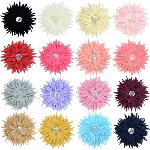 New Fabric Crystal Flower Brooch Scarf Buckle Lapel Pin Badge Shirt Collar Fashion Jewelry Gifts for Women Clothing Accessories