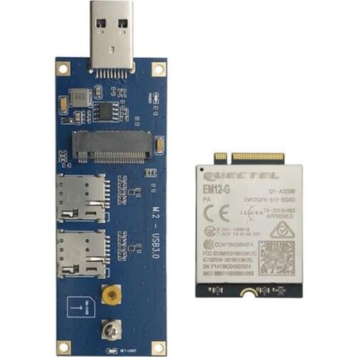 Quectel EM12-G EM12GPA-512-SGAD EM12 Cat-12 module with m.2 4g 5g to usb adapter in the stock