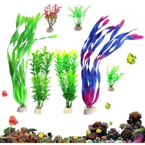 Seven Combinations Of AQuatic Plants Aquarium fish Decorative Simulation Of Water Grass Aquarium Plastic Plant Water Grass
