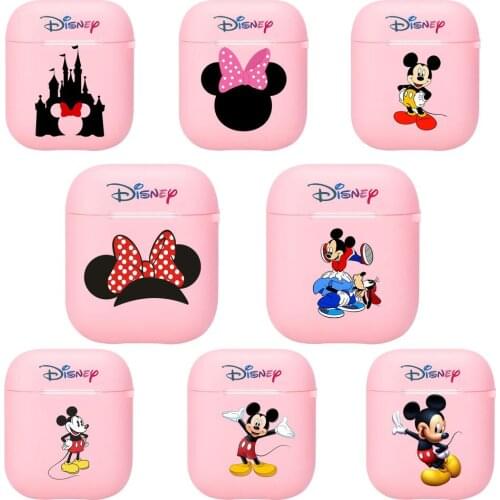 Disney mickey Silicone Bluetooth Wireless Earphone Case for AirPods Protective Cover Skin Accessories Pods Charging Box Bag