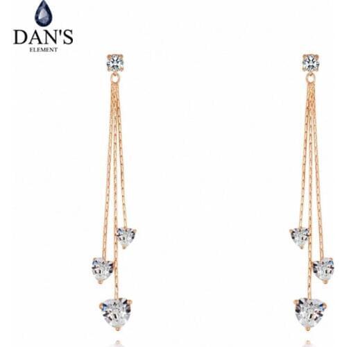 DANS ELEMENT 3 Colors Real Big Brand AAA Zirconia Micro Inlays Beetle Stud Earrings for Women Insect 131818