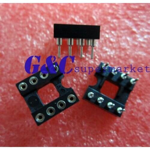 10pcs 8Pin DIP SIP Round IC Sockets Adaptor Solder Type gold plated machined diy electronics