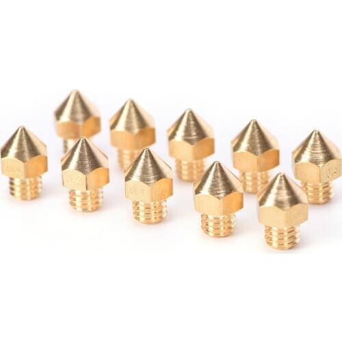10pcs Brass 0.4mm Extruder Nozzle Print Head for MK8 Makerbot Prusa i3 3D Printer