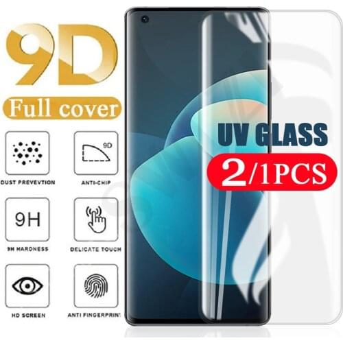 2/1Pcs tempered glass for vivo X50 iQOO 5 pro NEX 3 3S UV Glass protective film X60 pro plus phone screen protector smartphone