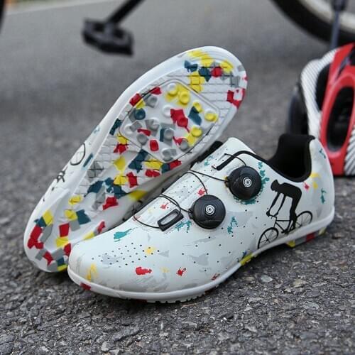 2021 Professional Athletic Bicycle Shoes MTB Cycling Shoes Men Women Loves Self-Locking Road Bike Shoes Sapatilha Ciclismo Shoe