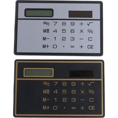 8 Digit Ultra Thin Solar Power Calculator With Touch Screen Credit Card Design Portable Mini Calculator For Business School