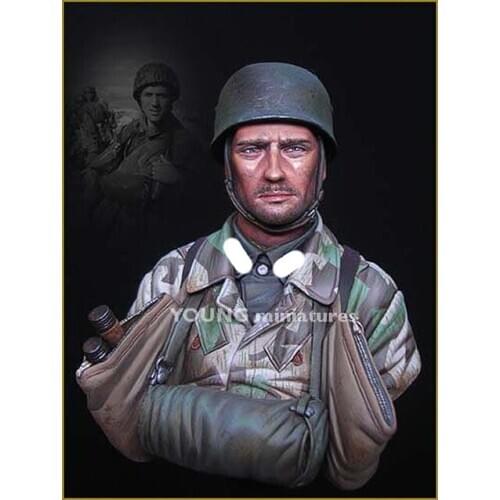 1/10 Fallschirmjager Battalion 500 Drvar 1944, Resin Figure Bust GK, Military theme of World War II, WWII Uncoated No colour