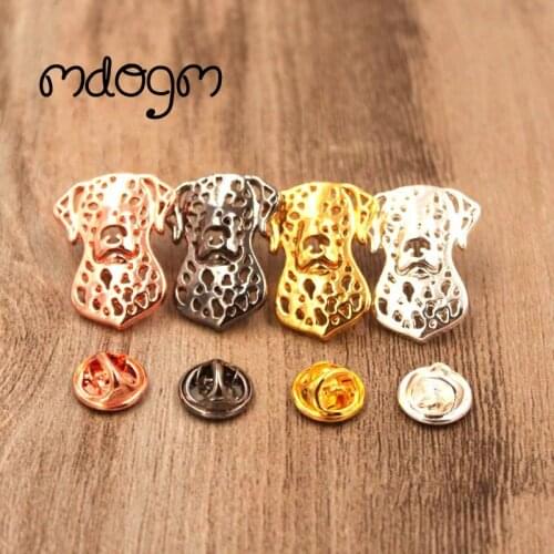Mdogm Dalmatian Dog Animal Brooches And Pins Suit Cute Metal Funny Small Father Collar Badges Gift For Male Men B077