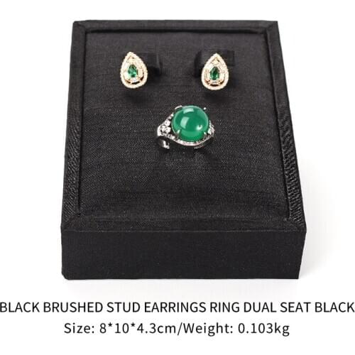 Black Brushed Earring Wedding Ring Jewelry Display Trays Removable For Women Pendent Bracelet Necklace Showcase Jewellery Holder