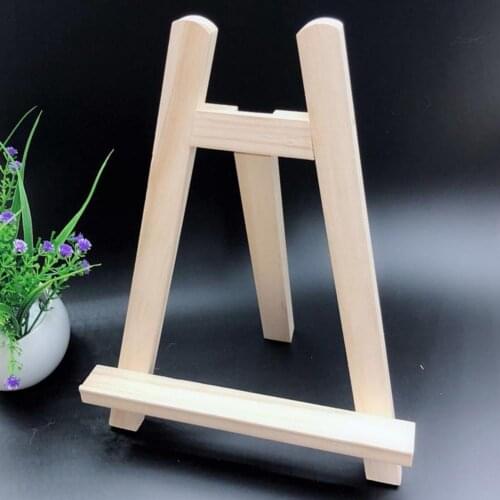Wooden Easel Stand Display Holder Triange Photo Frame Calendar Shelf Home Decor