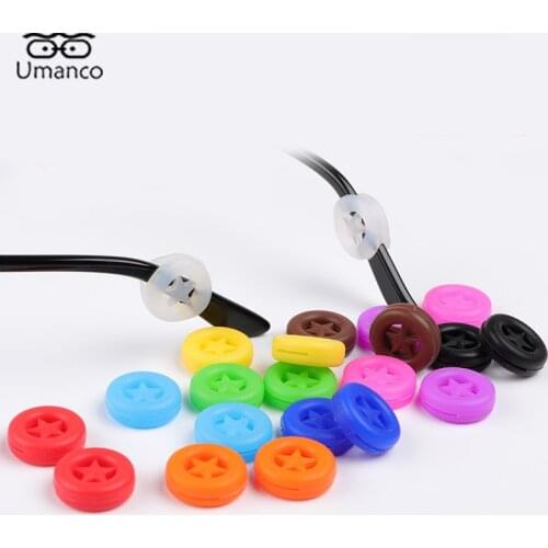 Women Men Kids Glasses Silicone Anti-Slip Ear Grip Hook Colorful Round Star Eyeglasses Temple Tips Sleeve Retainer Accessories