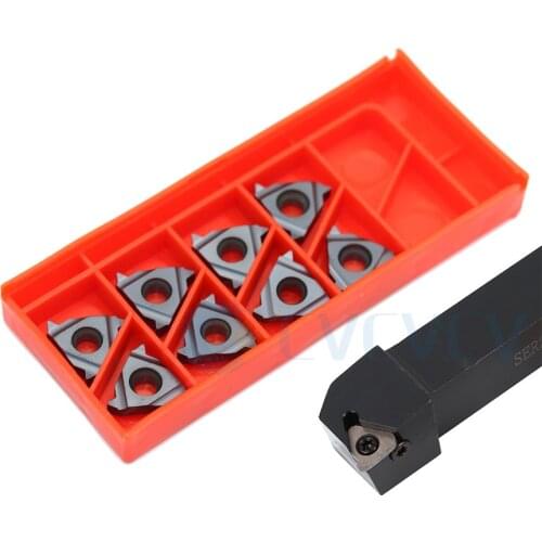 SER 1616H16 SEL 1616H16 External Thread Turning Tool Holder 16ER 8W LDA 16ER 20W LDC 16ER 14W BMC 16ER 18W BMA Carbide Inserts